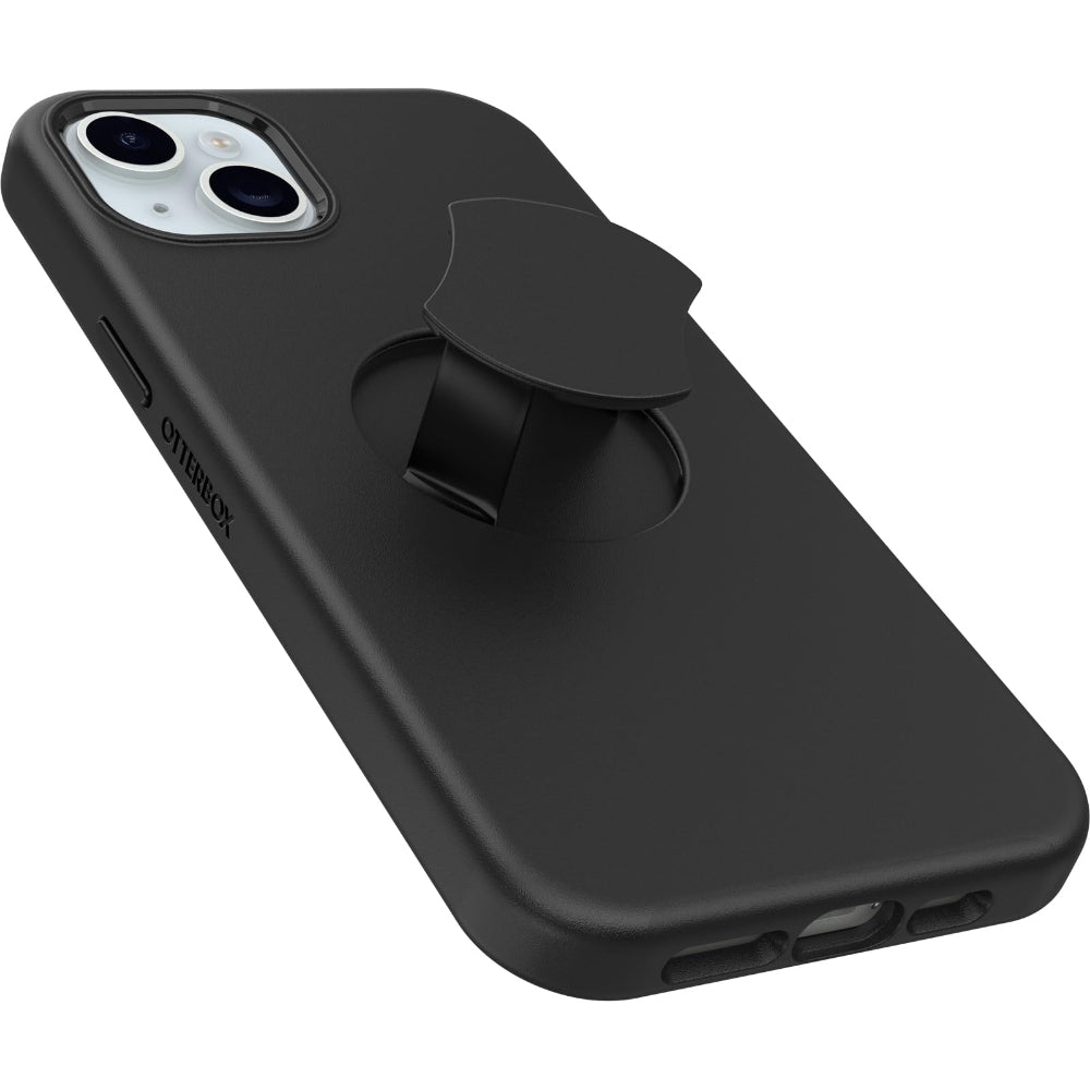 غطاء حماية OTTERBOX لهاتف iPhone 15 Plus بتقنية OtterGrip Symmetry - أسود