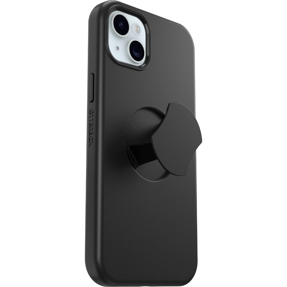 غطاء حماية OTTERBOX لهاتف iPhone 15 Plus بتقنية OtterGrip Symmetry - أسود