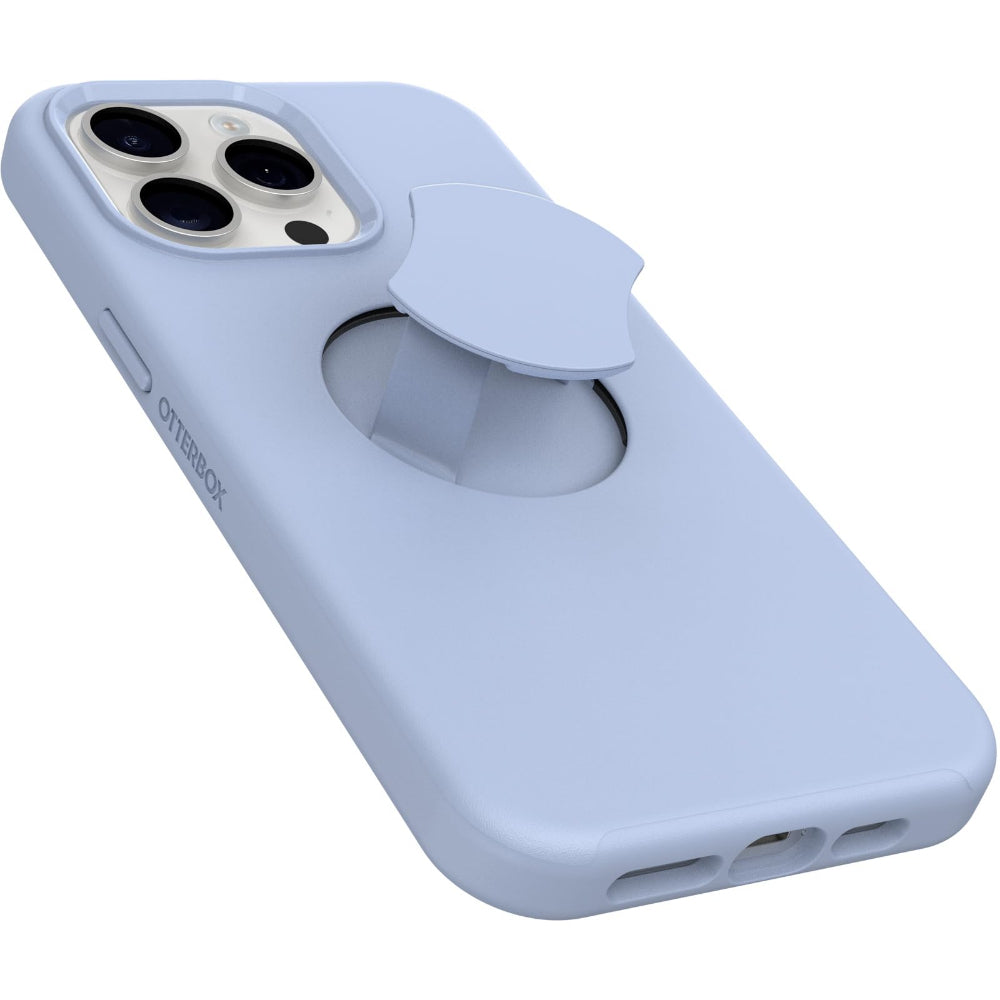 غطاء OtterBox لهاتف iPhone 15 Pro Max بتصميم OtterGrip Symmetry - أزرق