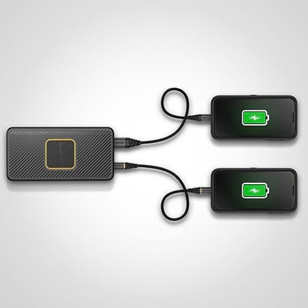 [OPEN BOX] OTTERBOX Fast Charge Power Bank 10,000 mAh USB-A &amp; USB-C 18W PD with Integrated 10W Qi Wireless Charging - Black