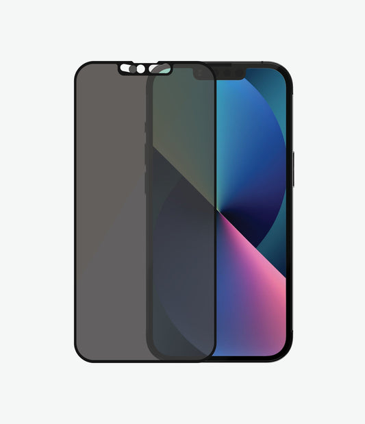 [OPEN BOX] PANZERGLASS iPhone 13/13 Pro - Cam Slider Black Frame Screen Protector - Privacy