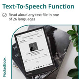 PocketBook InkPad 4 Eye-Friendly Audio & E-Book Reader Large 7.8? E-Ink Display Anti-Scratch Protection Text-to-Speech Function Bluetooth Built-in Speaker SMARTlight IPX8 Waterproof?Stardust Silver