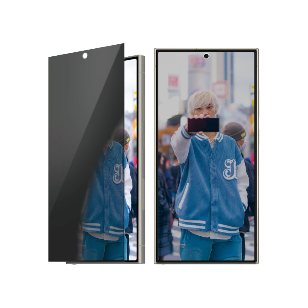 واقي شاشة بانزر جلاس لهاتف سامسونج جالاكسي إس 25 ألترا، مقاس عريض للغاية، يوفر الخصوصية