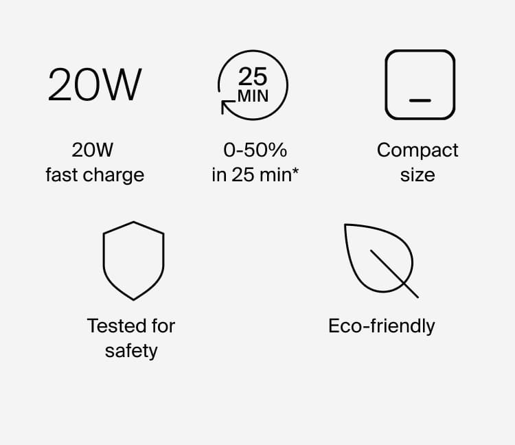 Belkin Wall Charger 20W Usb-C With Usb-C Cable 1M Uk Plug White