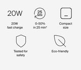 Belkin Wall Charger 20W Usb-C With Usb-C Cable 1M Uk Plug White