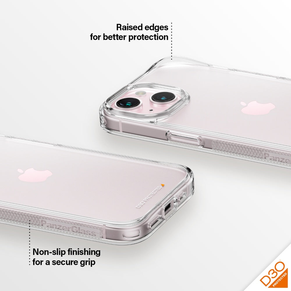 PANZERGLASS iPhone 15 Hardcase with D3O - Clear