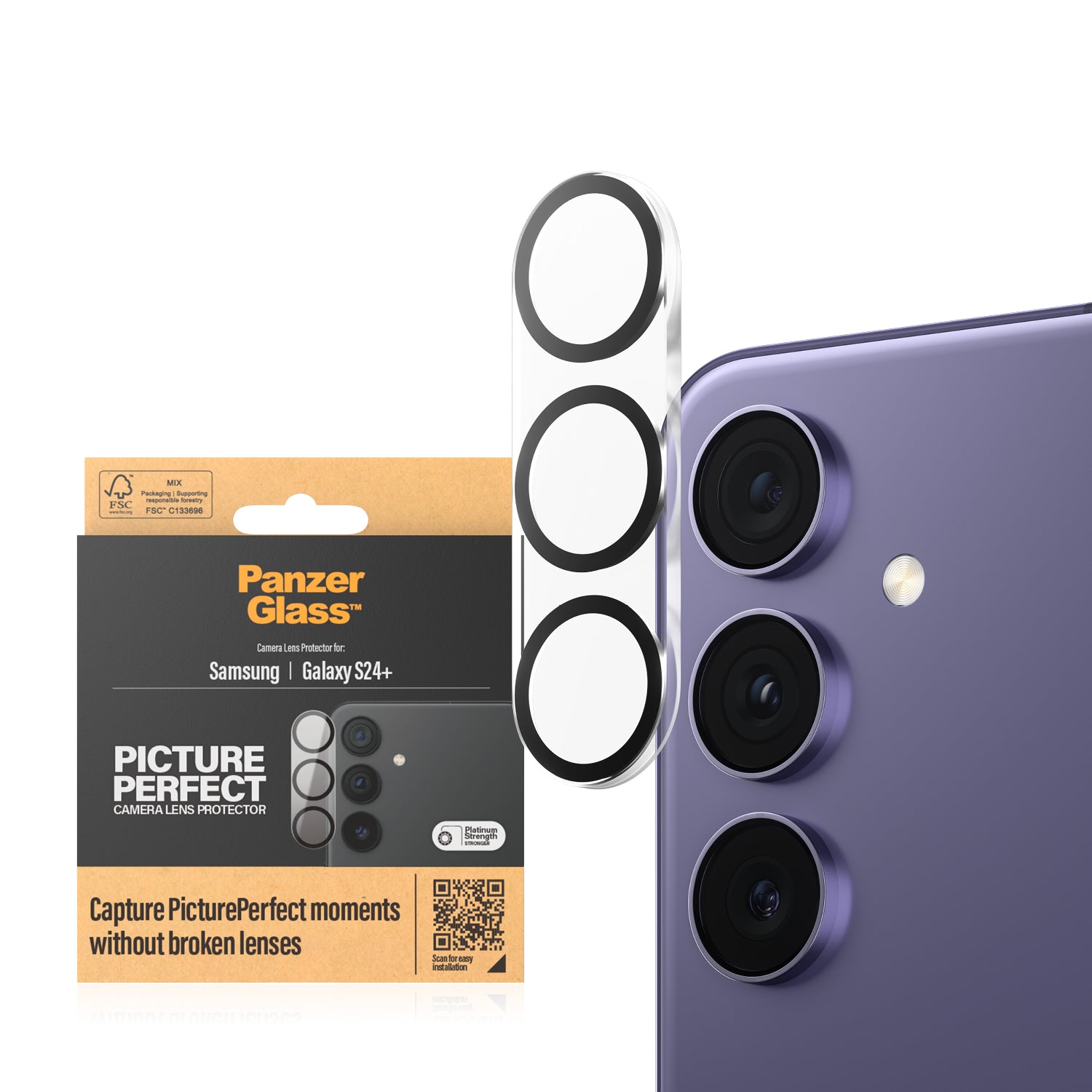 PANZERGLASS Camera Lens Protector for Samsung Galaxy S24 Plus - Clear