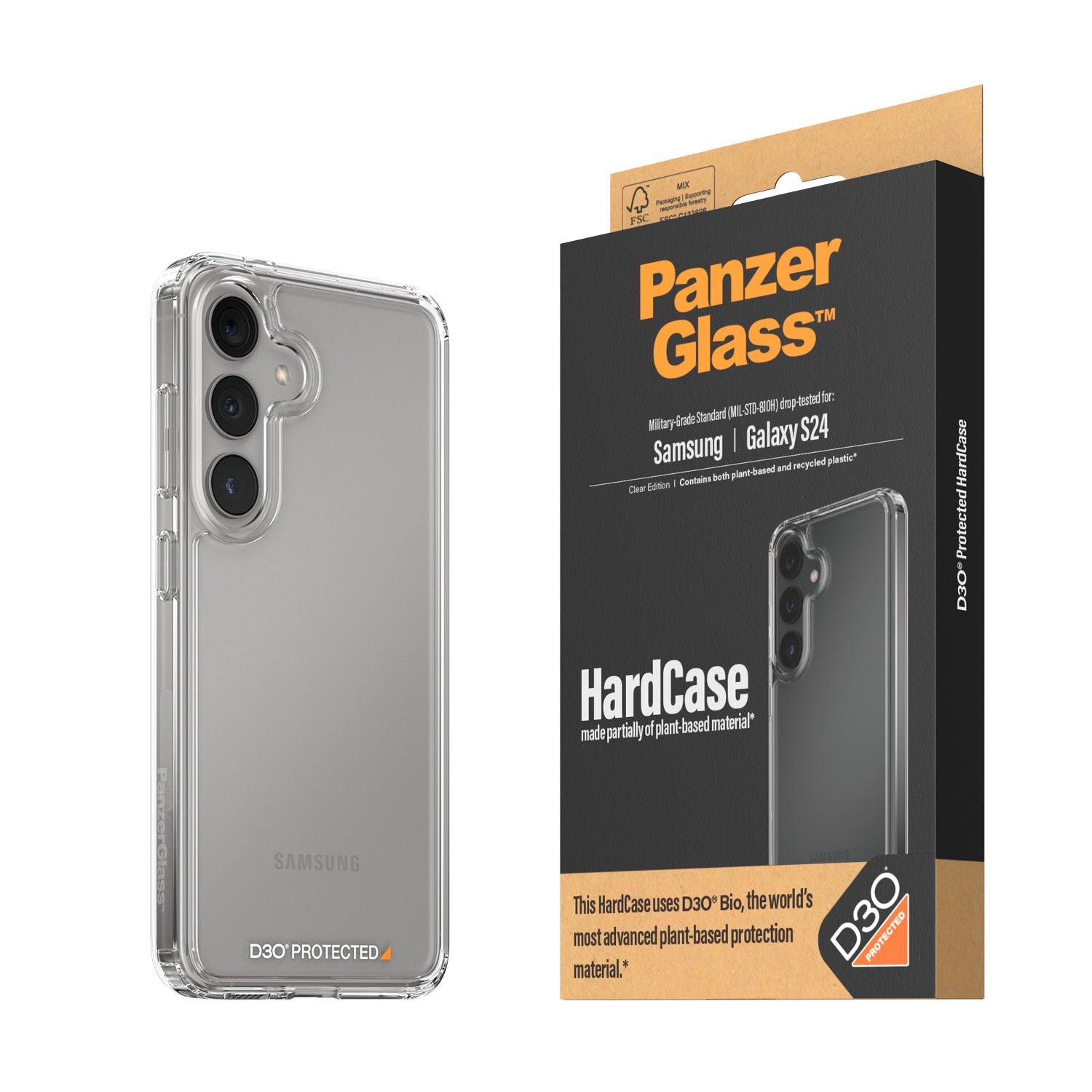 PANZERGLASS Samsung Galaxy S24 Hardcase with D3O - Clear