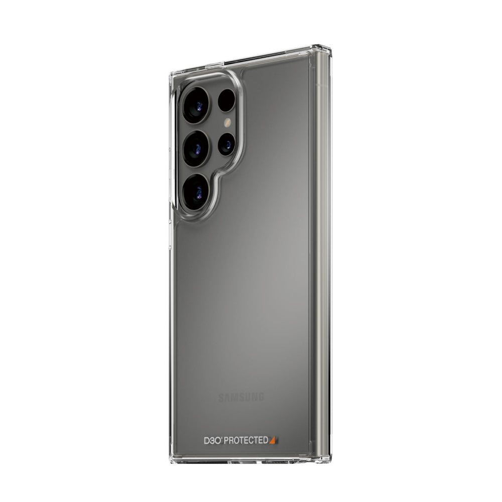 PanzerGlass HardCase with D3O for Samsung Galaxy S24 Ultra| Impact & Drop Protection Back Cover, With Anti-Scratch & Anti-Yellowing Coating, Slim & Lightweigt, Wireless Charging Compatible - Clear