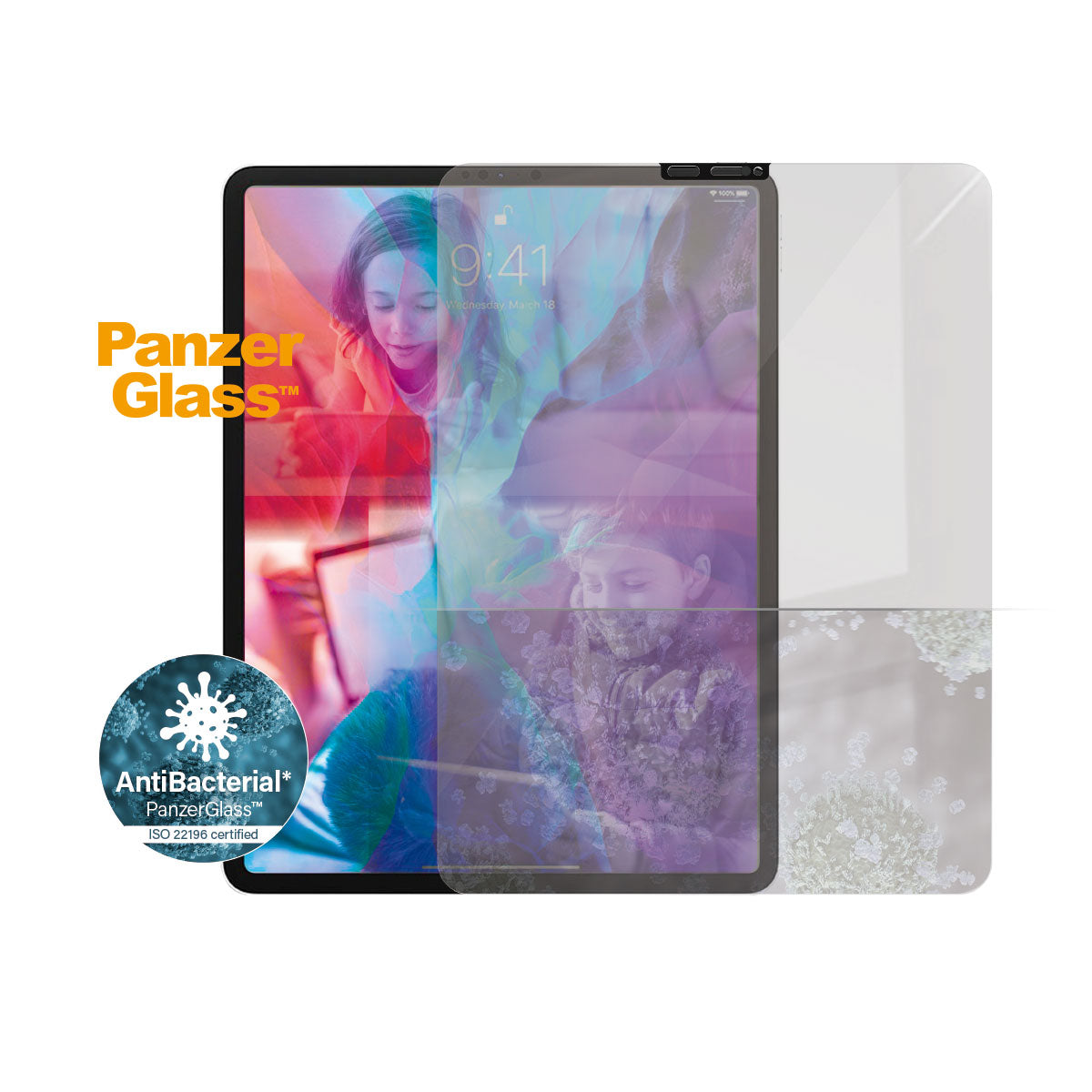 [OPEN BOX] PANZERGLASS iPad Pro 12.9 2021/2020/2018 Screen Protector Cam Slider - Clear w/ Black Frame