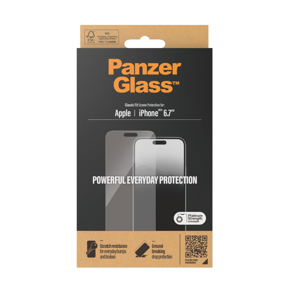 PANZERGLASS iPhone 15 Plus Classic Fit Screen Protector - Clear