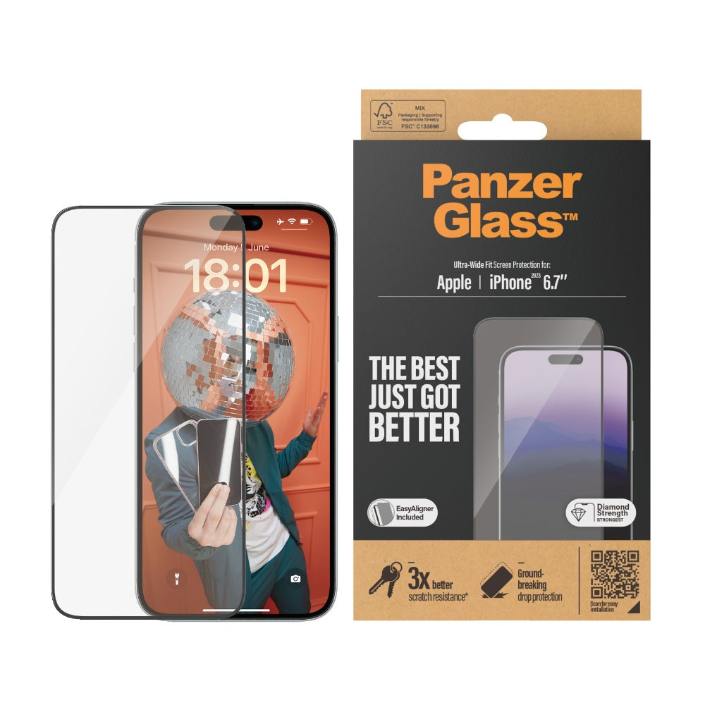 PANZERGLASS iPhone 15 Plus - UWF Screen Protector - Clear