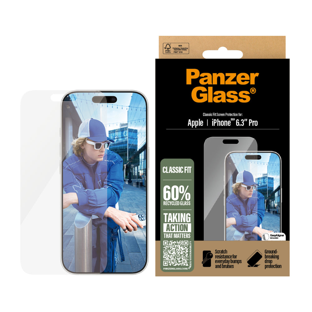 PANZERGLASS Iphone 16 Pro Screen Protector Classic Fit Clear