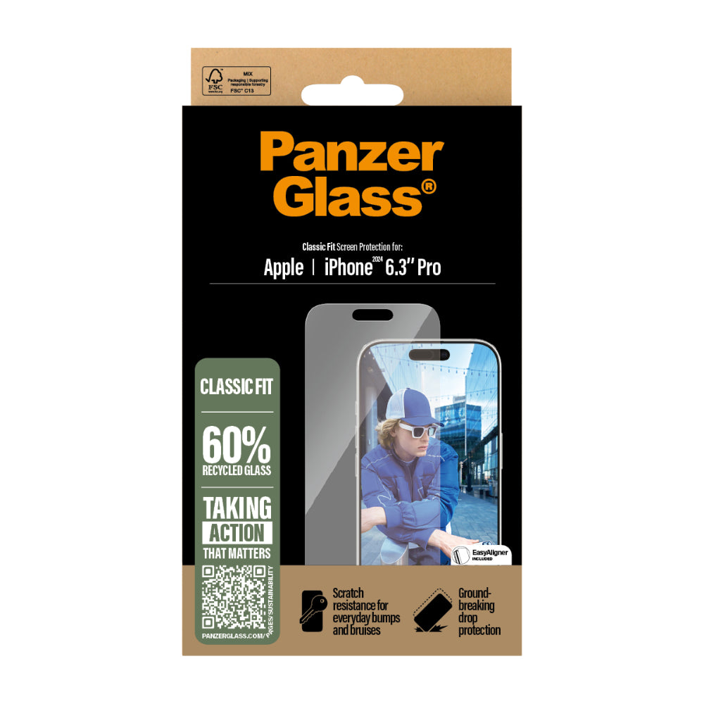 PANZERGLASS Iphone 16 Pro Screen Protector Classic Fit Clear
