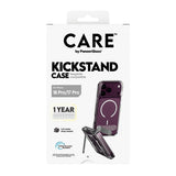 CARE by PanzerGlass iPhone 18 Pro KICKSTAND Case | MagSafe Compatible, Foldable 360° Stand, Portrait & Landscape Viewing, Drop Protection, Anti-Yellowing, Recycled Plastic - Transparent