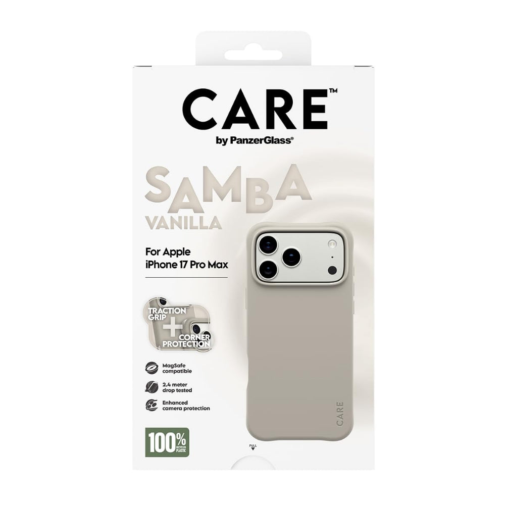 PanzerGlass iPhone 17 Pro Max MagSafe Case SAMBA, 8-Ft Drop Protection Cover, Slim Thin Profile, Raised Camera Bezel, MagSafe Compatible - Vanilla