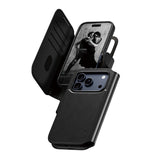 جراب بانزرغلاس كير لهاتف آيفون 17 برو، جراب محفظة تانغو ثنائي في واحد مع ماغ سيف، أسود