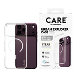 CARE by PanzerGlass iPhone 18 Pro Max URBAN EXPORER Case | MagSafe Compatible, Strong Drop Protection, Slim Protective Design, Recycled Plastic, Raised Camera & Screen Edges - White/Transparent