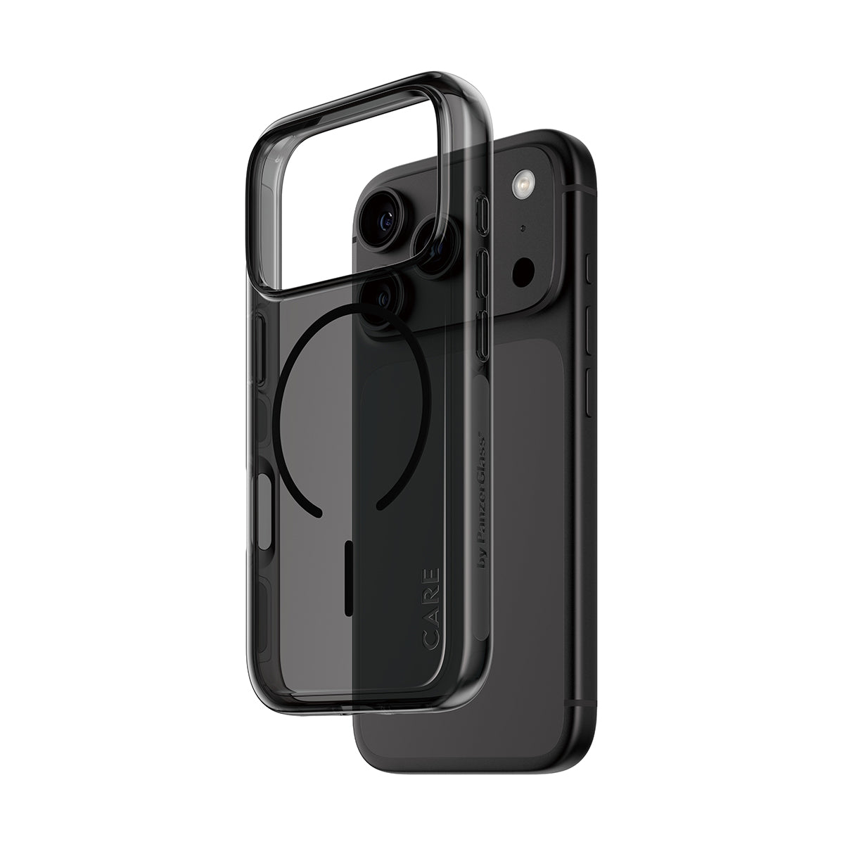 CARE by PanzerGlass iPhone 18 Pro URBAN EXPORER Case | MagSafe Compatible, Strong Drop Protection, Slim Protective Design, Recycled Plastic, Raised Camera & Screen Edges - Black/Smokey