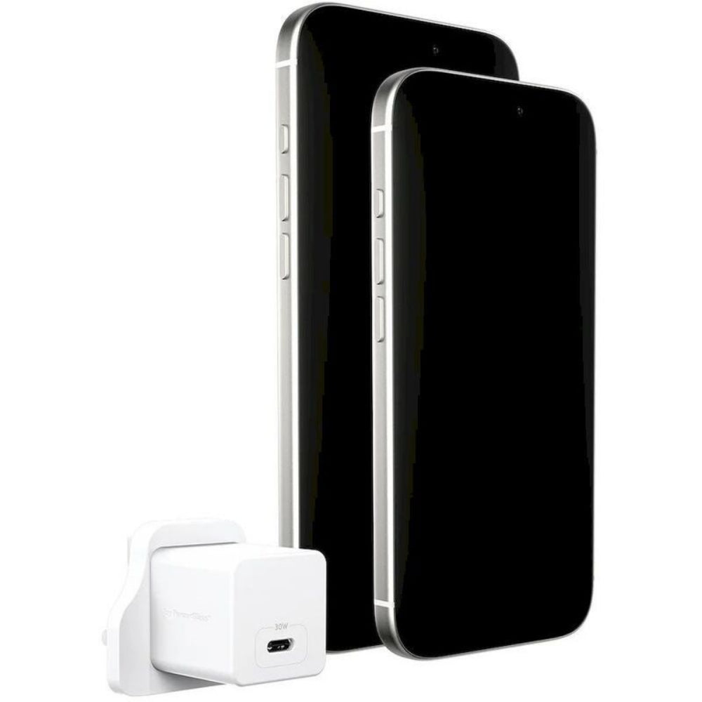 PanzerGlass Wall Charger Type C 35W EMPOWER, Single Port 1x USB-C, Fast Hi-Speed GAN Charging, MacBook Air, Laptop, Tablet, iPhone, Samsung, UK Plug, Silver White