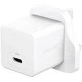 PanzerGlass Wall Charger Type C 35W EMPOWER, Single Port 1x USB-C, Fast Hi-Speed GAN Charging, MacBook Air, Laptop, Tablet, iPhone, Samsung, UK Plug, Silver White