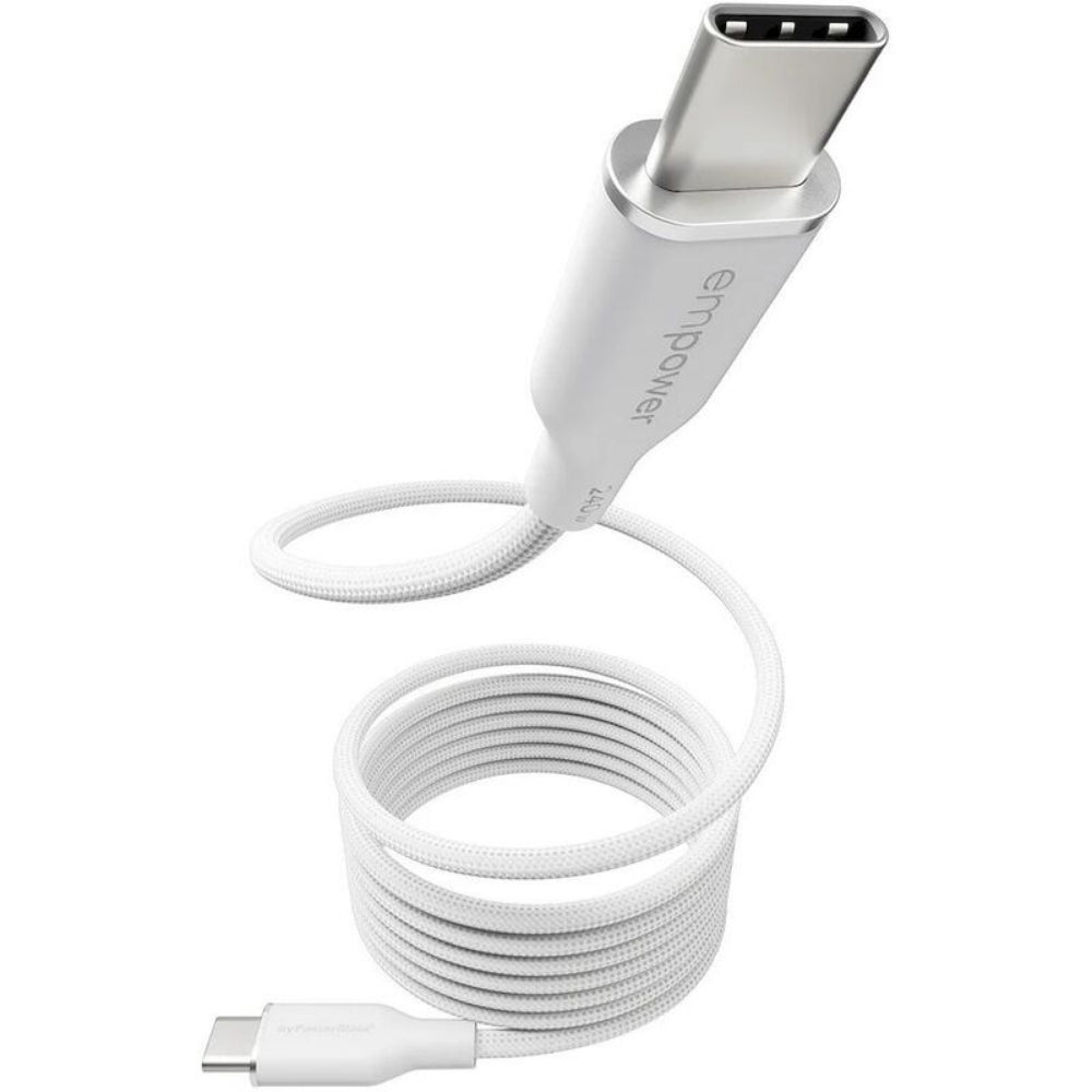 PanzerGlass Empower USB-C To USB-C Cable 240W| Fast Charging Cable with Magnetic Coiling Design, 1.5M Length, for Laptops, Tablets, Phones, USB-C Device, White