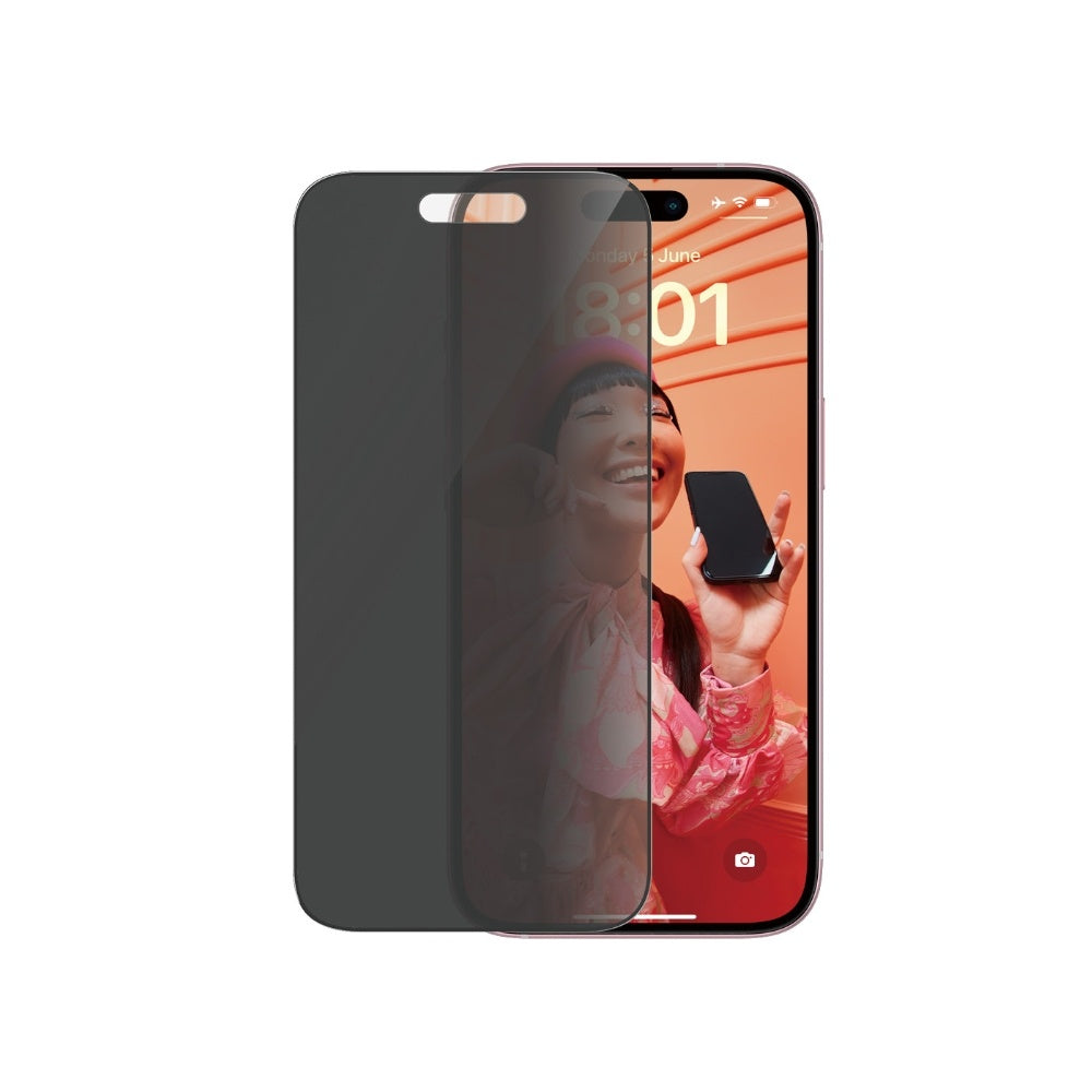 [OPEN BOX] PANZERGLASS iPhone 15 - UWF Privacy Screen Protector - Clear