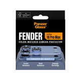 PanzerGlass iPhone 18 Pro Max FENDER Camera Protector | Full Camera Island Protection, Matte Aluminum Frame, Tempered Glass Lens Guard, Color-Matched, Scratch & Impact Protection, Blue