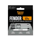PanzerGlass iPhone 18 Pro FENDER Camera Protector | Full Camera Island Protection, Matte Aluminum Frame, Tempered Glass Lens Guard, Color-Matched, Scratch & Impact Protection, Silver