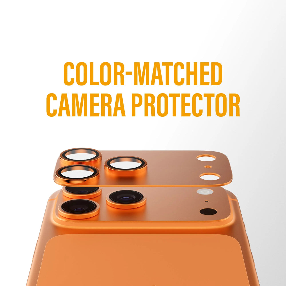 PanzerGlass Fender Camera Protector for iPhone 17 Pro| Lens Camera Protector, Additional Bezel Strength, Non-Fading Color Match Silver, Easy Install - Silver