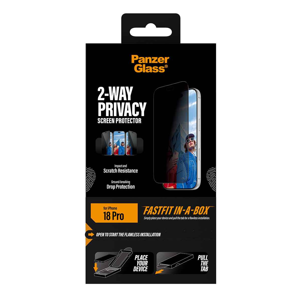 PanzerGlass iPhone 18 Pro Screen Protector PLATINUM | 2x Stronger Glass, Advanced Drop & Scratch Protection, Shock Absorption, FastFit In-A-Box Easy Install, Premium Screen Guard - Clear