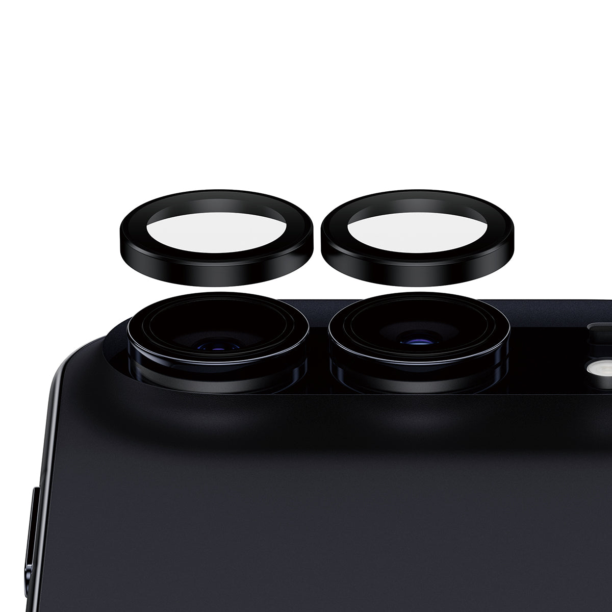 PanzerGlass Hoops Ceramic Camera Lens Protector for iPhone Duo | Ceramic Glass, Aluminum Frame, Scratch & Shock Resistant, Easy Applicator