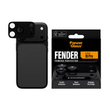 PanzerGlass iPhone 18 Pro FENDER Camera Protector | Full Camera Island Protection, Matte Aluminum Frame, Tempered Glass Lens Guard, Color-Matched, Scratch & Impact Protection, Black