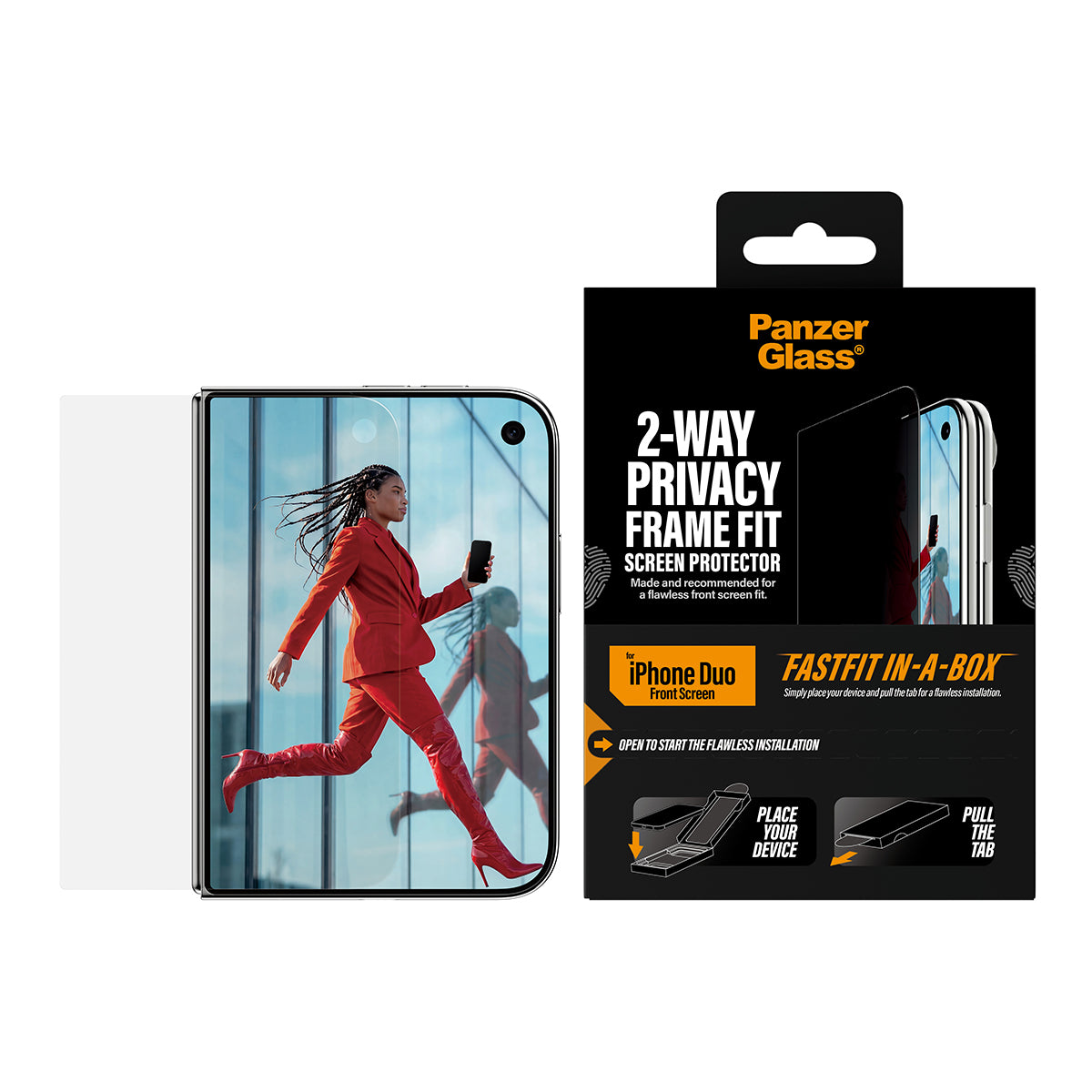 PanzerGlass iPhone Duo 2-Way Privacy Front Screen Protector