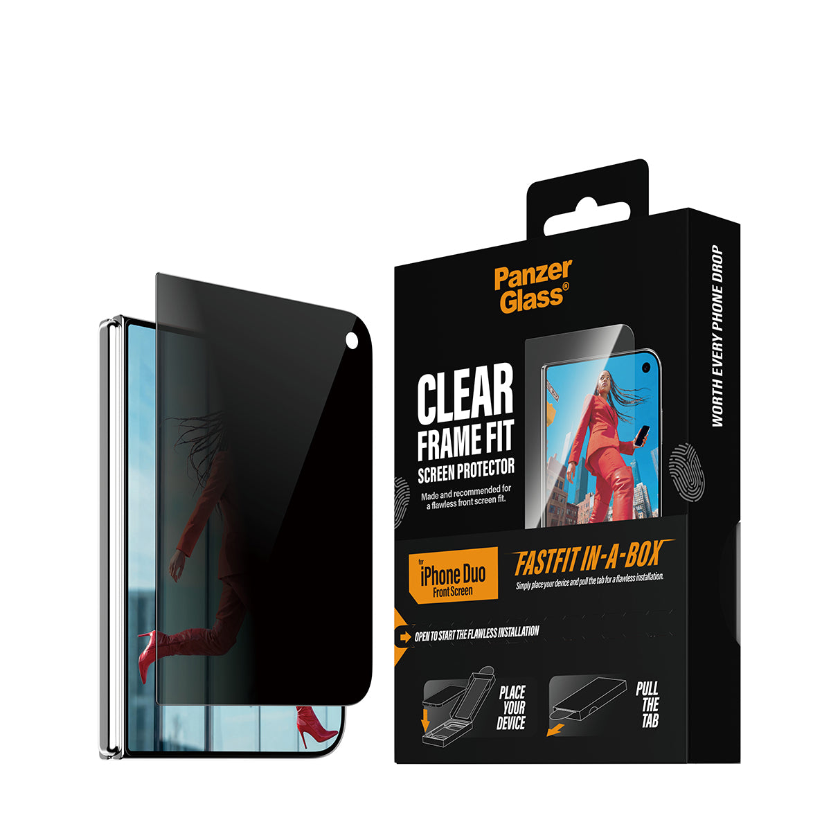 PanzerGlass iPhone Duo 2-Way Privacy Front Screen Protector