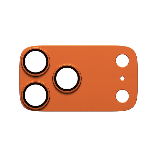 PanzerGlass Fender Camera Protector for iPhone 17 Pro Max| Lens Camera Protector, Additional Bezel Strength, Non-Fading Device Color Match, Easy Install - Cosmic Orange