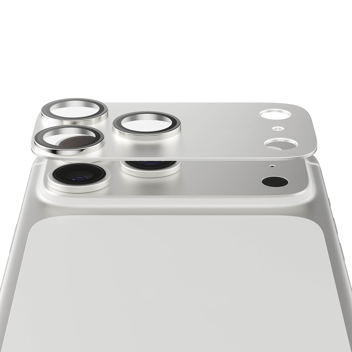 PanzerGlass Fender Camera Protector for iPhone 17 Pro| Lens Camera Protector, Additional Bezel Strength, Non-Fading Color Match Silver, Easy Install - Silver