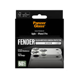 PanzerGlass Fender Camera Protector for iPhone 17 Pro| Lens Camera Protector, Additional Bezel Strength, Non-Fading Color Match Silver, Easy Install - Silver
