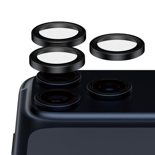 حلقات حماية عدسة PANZERGLASS لهواتف iPhone 17 Pro Max/17 Pro/16 Pro Max/16 Pro، مصنوعة من السيراميك الأسود