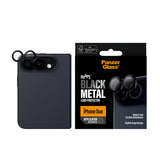PanzerGlass Hoops Camera Lens Protector for iPhone Duo | Scratch & Shock Resistant Glass, Metal Frame, Easy Applicator, Black