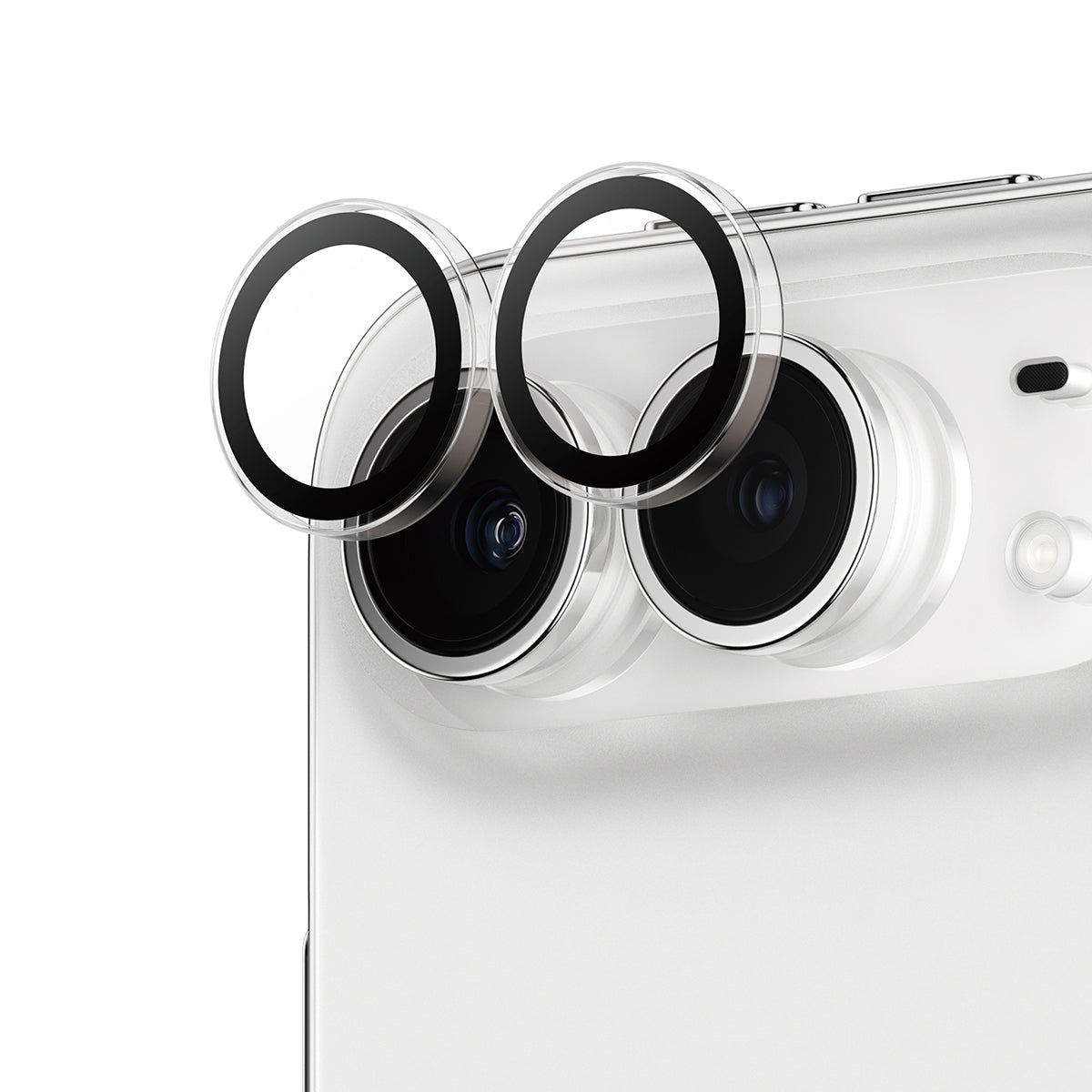 PanzerGlass Hoops Camera Lens Protector for iPhone Duo | Scratch & Shock Resistant Glass, Metal Frame, Easy Applicator, Transparent