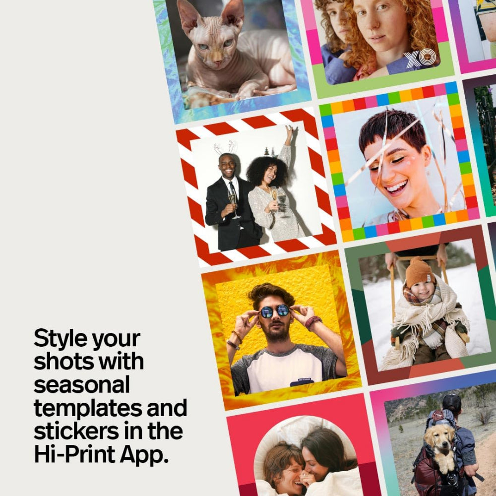 Polaroid Hi-Print Bundle| 3x3-inch Bluetooth Pocket Photo Printer + 60pcs Photo Sheets, Studio Quality Square Print, Fast 50-Sec Print from Smartphones