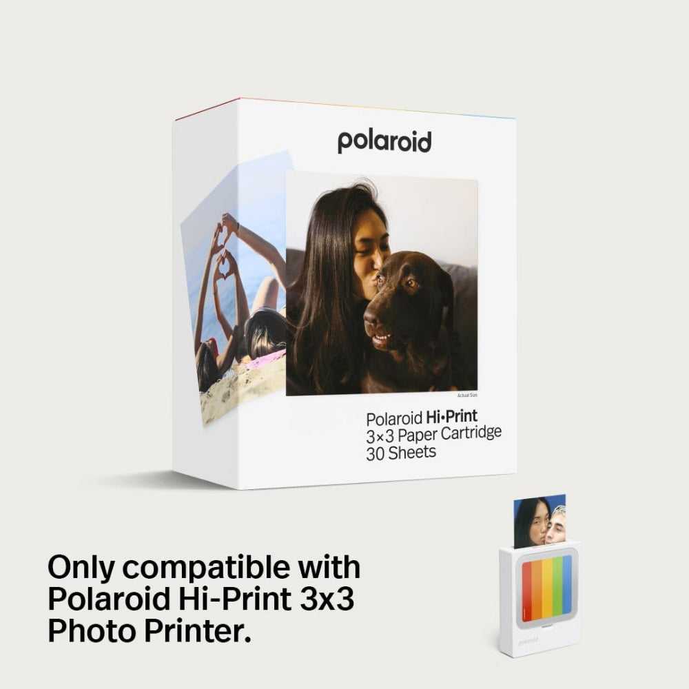 Polaroid Hi-Print Bundle| 3x3-inch Bluetooth Pocket Photo Printer + 60pcs Photo Sheets, Studio Quality Square Print, Fast 50-Sec Print from Smartphones
