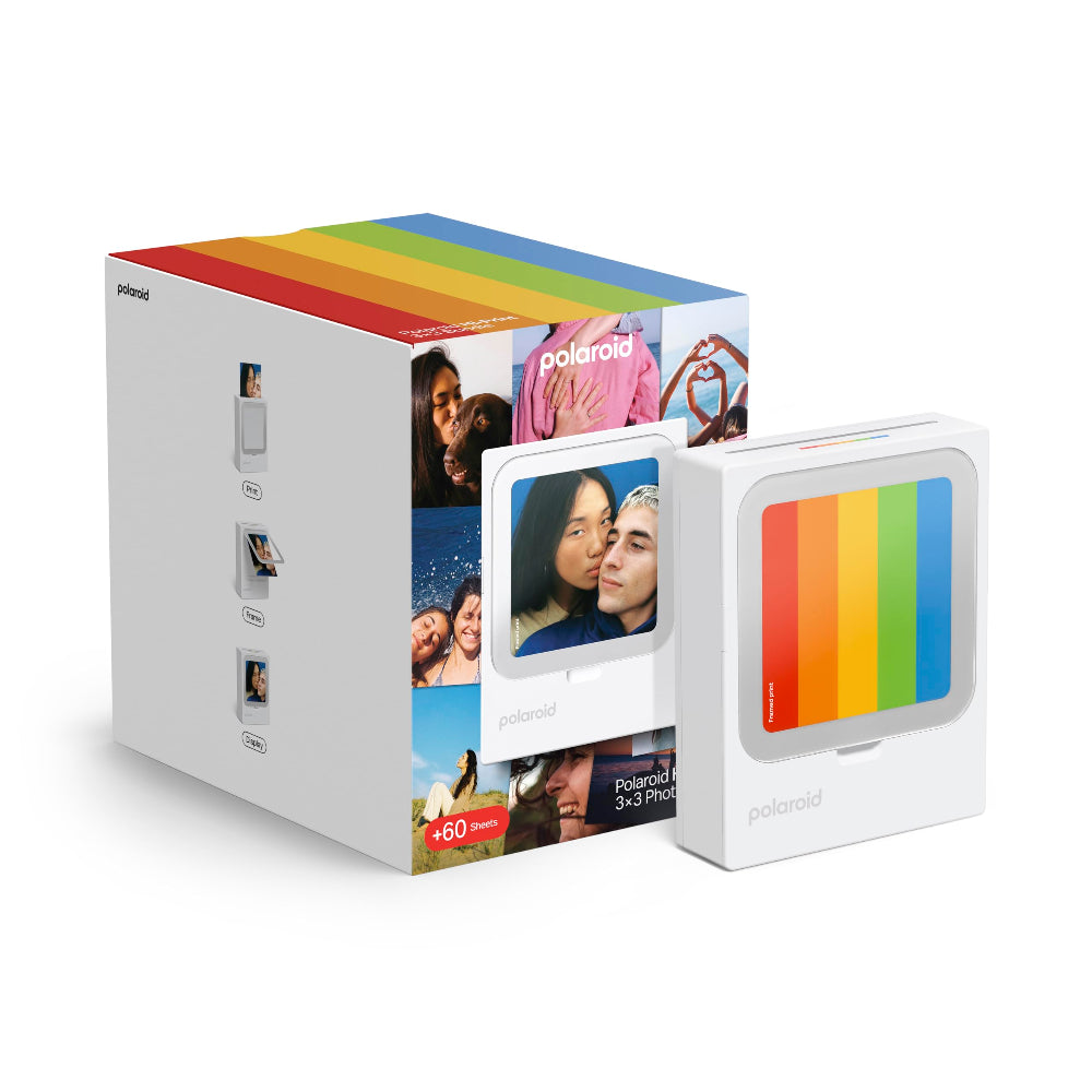 Polaroid Hi-Print Bundle| 3x3-inch Bluetooth Pocket Photo Printer + 60pcs Photo Sheets, Studio Quality Square Print, Fast 50-Sec Print from Smartphones