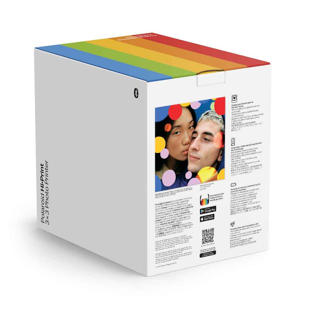 Polaroid Hi-Print Bundle| 3x3-inch Bluetooth Pocket Photo Printer + 60pcs Photo Sheets, Studio Quality Square Print, Fast 50-Sec Print from Smartphones