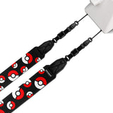 Polaroid Camera Strap Pokémon Edition | Adjustable 125cm Flat Shoulder/Neck Strap, Polyester & Cotton, Plastic Quick Release, for Go Gen 3, Now, Now+, Flip & I-2 Cameras, Poké Ball Design