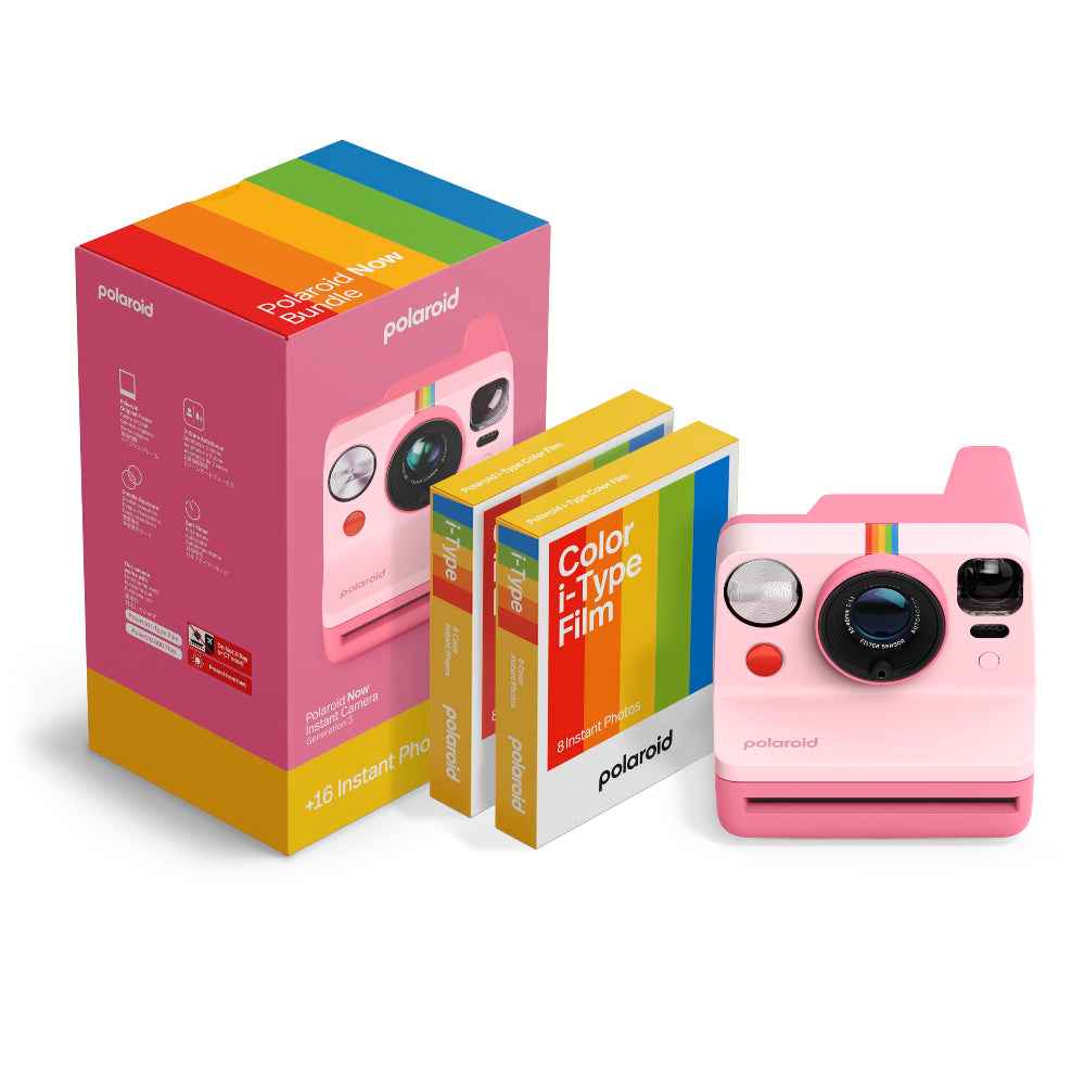 Polaroid Now Gen 3 Instant Camera| Two-Lens Autofocus, Self-Timer, Double Exposure, Flash, USB-C, Works w/ i-type and 600 Films, for Gen Z, Millenials, Teens - Pink