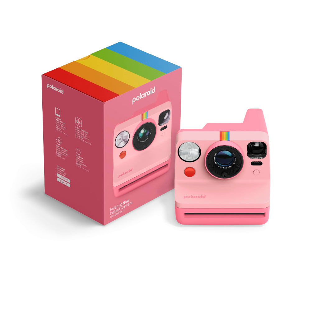 Polaroid Now Gen 3 Instant Camera| Two-Lens Autofocus, Self-Timer, Double Exposure, Flash, USB-C, Works w/ i-type and 600 Films, for Gen Z, Millenials, Teens - Pink