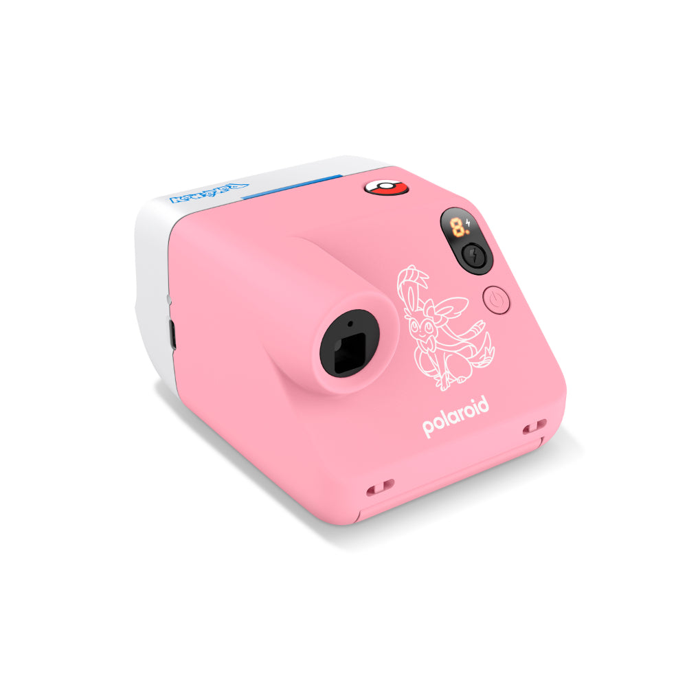 Polaroid Go Gen 3 Pokémon Edition Instant Camera | Pocket Analog Camera, Selfie Mirror, Self-Timer, Double Exposure, Strong Flash, 63.75mm Lens, USB-C, Custom Lanyard - Sylveon