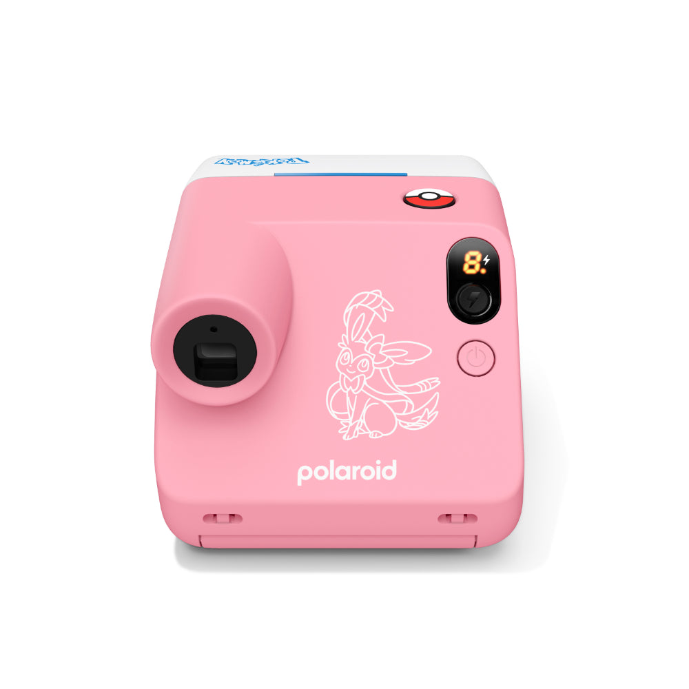 Polaroid Go Gen 3 Pokémon Edition Instant Camera | Pocket Analog Camera, Selfie Mirror, Self-Timer, Double Exposure, Strong Flash, 63.75mm Lens, USB-C, Custom Lanyard - Sylveon